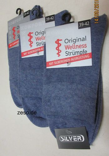 3 Paar Wellness Socken Kurzschaft antimikrobielle Ausrüstung 39-42 jeans